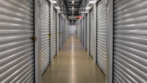 Interior view of storage units at Mooresville, NC Superior Storage facility.