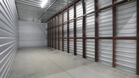 Interior of storage unit at Mooresville, NC Superior Storage facility.