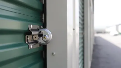View of storage lock at King, NC Superior Storage facility.