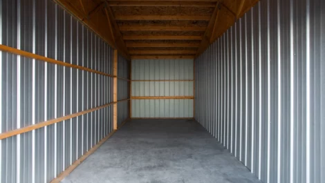 Interior of storage units at King, NC Superior Storage facility.