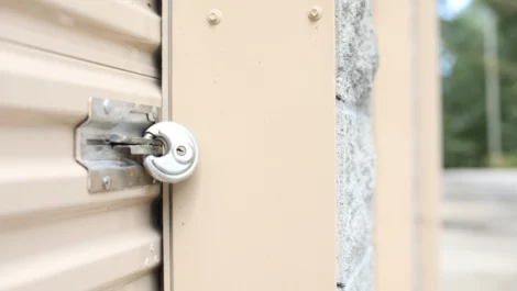 outdoor unit with lock