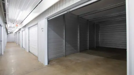 Interior view of storage units at Centerton, AR Superior Storage facility.