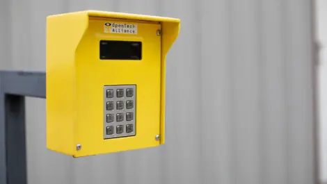 View of storage keypad at Farmington, Arkansas facility.