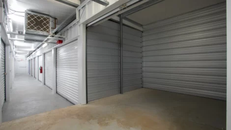 View of interior storage units at Springdale, AR, Superior Storage facility.