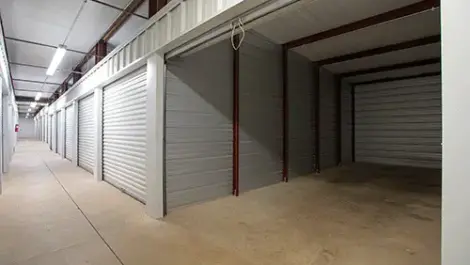 View of interior storage units at Springdale, AR, Superior Storage facility.