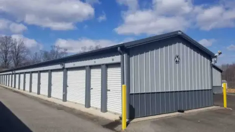 Exterior outdoor storage units at Dobson, NC Superior Storage facility.