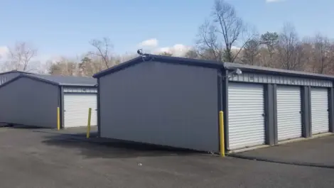 Outdoor storage units at Dobson, NC Superior Storage facility.