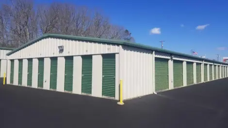 View of exterior storage units at Pilot Mountain, NC facility.