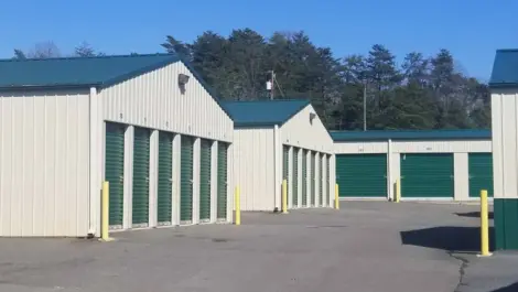 Exterior storage units at King, NC Superior Storage facility.