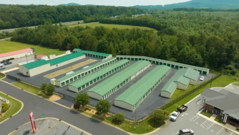Aerial view of Pilot Mountain, NC facility.