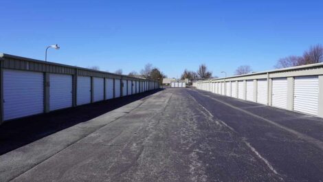 Exterior of storage units at Springdale, AR Superior Storage facility.