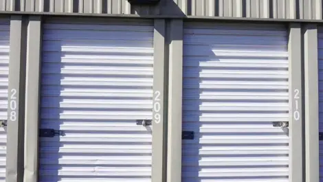 Exterior storage units at Springdale, AR Superior Storage facility.