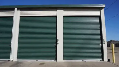 Exterior of storage units at Centerton, AR Superior Storage facility.