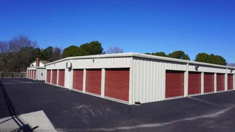Exterior of outdoor storage units at Fayetteville, AR Superior Storage facility.