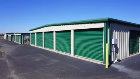 View of exterior storage units at Springdale, AR, Superior Storage facility.