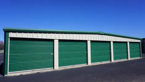 View of exterior storage units at Springdale, AR, Superior Storage facility.