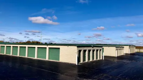 Exterior of outdoor storage units at Kenosha, WI Superior Storage facility.