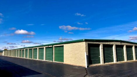 Exterior of outdoor storage units at Kenosha, WI Superior Storage facility.
