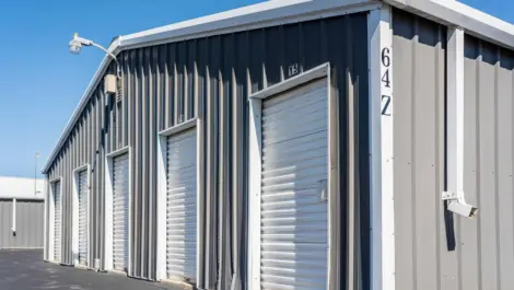 Outdoor exterior storage units at Fond Du Lac, WI Superior Storage facility.