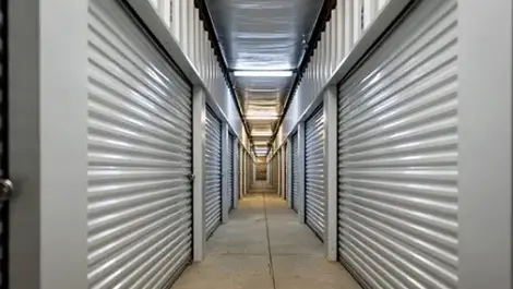 Interior storage units at Fayetteville, AR Superior Storage facility.
