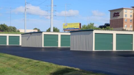 Exterior storage units at Madison, WI Superior Storage facility.