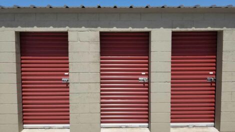 Outdoor storage units at Bentonville, AR Superior Storage facility.