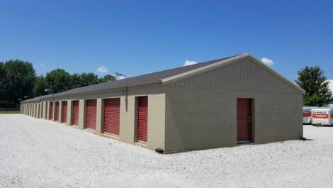 Outdoor storage units at Bentonville, AR Superior Storage facility.