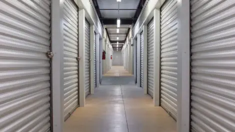 View of interior storage units at Springdale, AR, Superior Storage facility.