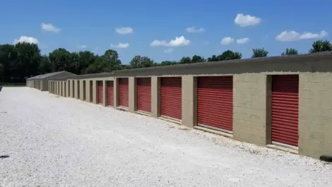 Outdoor storage units at Bentonville, AR Superior Storage facility.