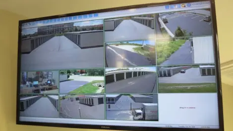 View of security cameras at Madison, WI Superior Storage facility.